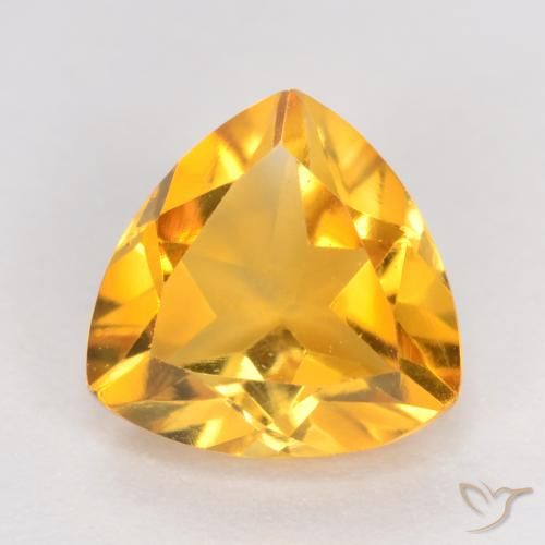 1.02ct Naturale Dorato scuro Citrino, Taglio trillion, VS