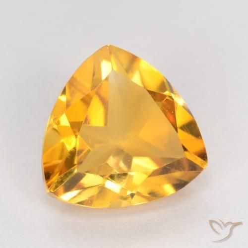 Citrino Dorato scuro naturale da 1.02 ct, Taglio trillion, VS