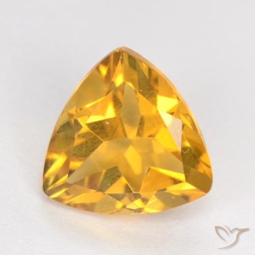 1.13ct Naturale Dorato scuro Citrino, Taglio trillion, VS