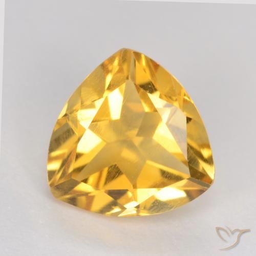 1.10ct Naturale Dorato medio Citrino, Taglio trillion, VS