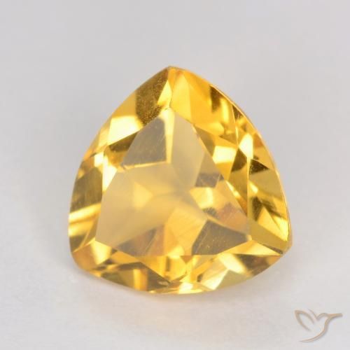Citrino Dorato medio naturale da 1.10 ct, Taglio trillion, VS