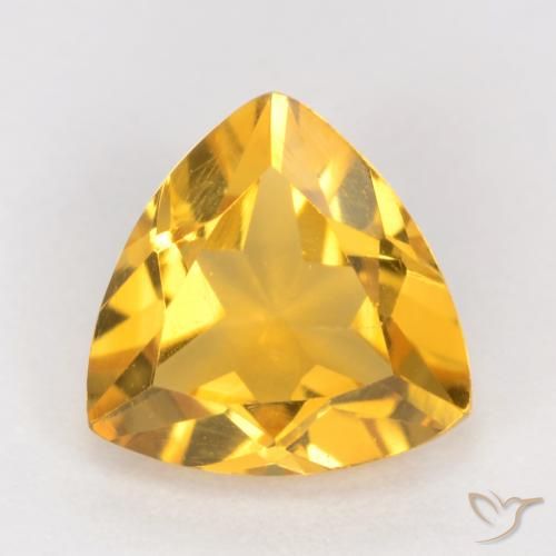 1.06ct Naturale Dorato medio Citrino, Taglio trillion, VS