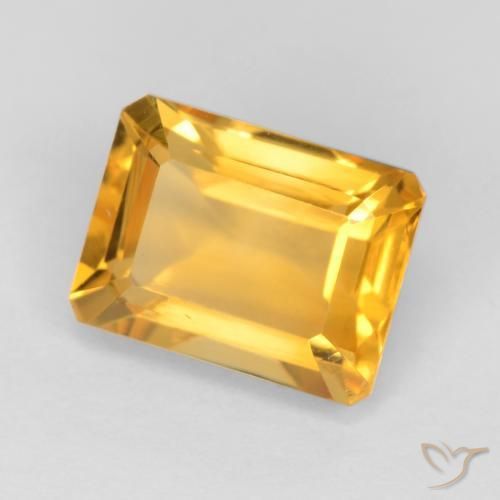 Citrino Dorato scuro naturale da 1.72 ct, Ottagonale / Taglio smeraldo, VVS-VS