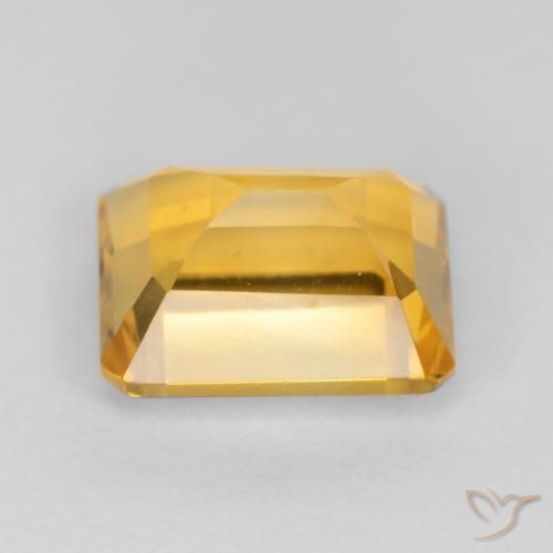 Citrino Dorato scuro naturale da 1.72 ct, Ottagonale / Taglio smeraldo, VVS-VS