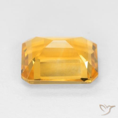 Citrino Arancio Dorato Profondo naturale da 1.58 ct, Ottagonale / Taglio smeraldo, VVS-VS
