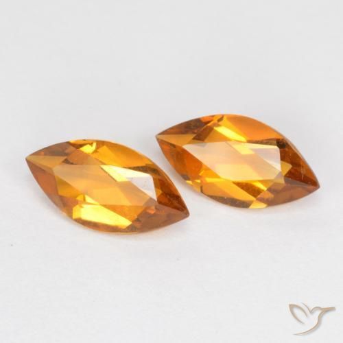 Gemme di Citrino Arancio Medio naturale da 0.94 ct, Taglio marquise, VS