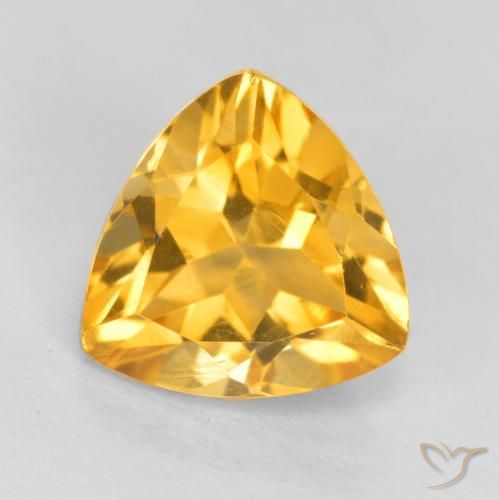 1.29ct Naturale Oro brillante Citrino, Taglio trillion, VS