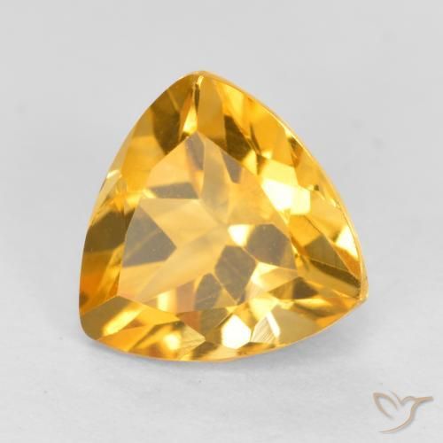 Citrino Oro brillante naturale da 1.29 ct, Taglio trillion, VS