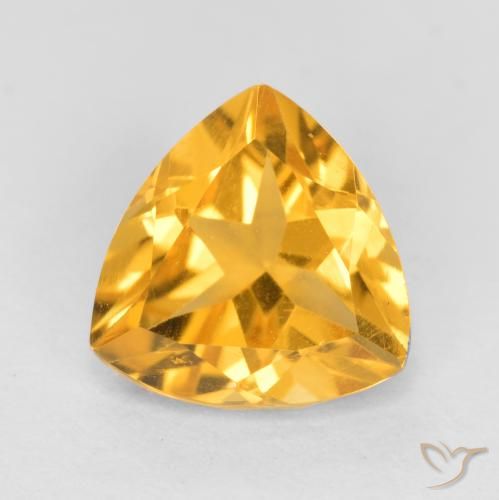 1.12ct Naturale Dorato medio Citrino, Taglio trillion, VS