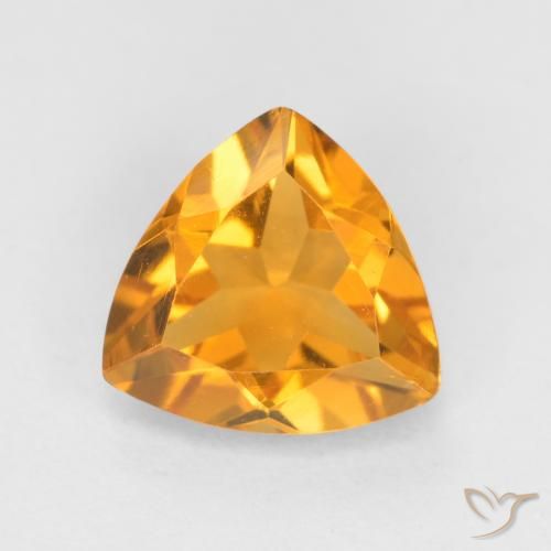 0.88ct Naturale Arancio Scuro-Oro Citrino, Taglio trillion, VS