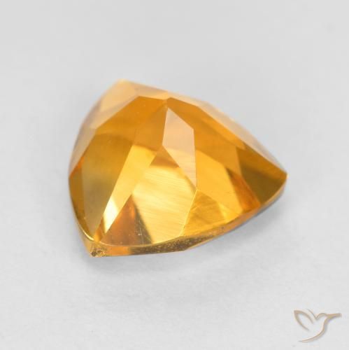 Citrino Arancio intenso-OroG naturale da 1.14 ct, Taglio trillion, VS