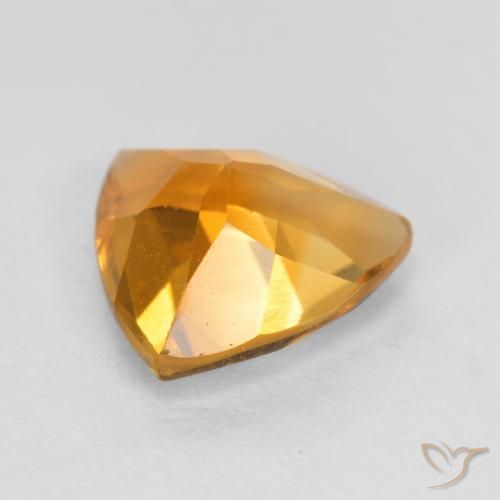 Citrino Arancio intenso-OroG naturale da 0.93 ct, Taglio trillion, VS