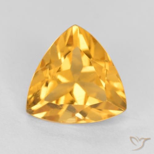 Citrino Arancio Dorato Profondo naturale da 1.03 ct, Taglio trillion, VS