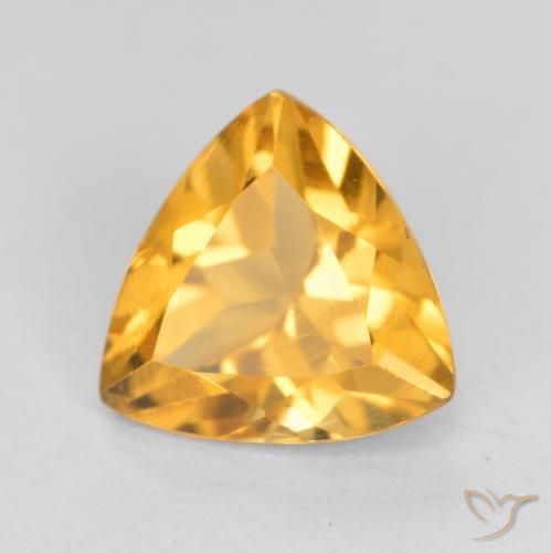 Citrino Arancio Dorato Profondo naturale da 1.03 ct, Taglio trillion, VS