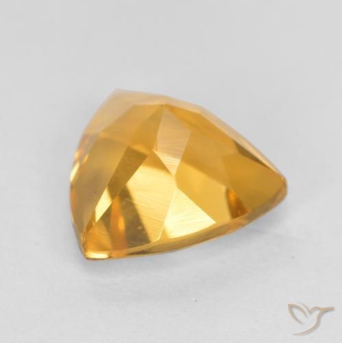 Citrino Arancio Dorato Profondo naturale da 1.03 ct, Taglio trillion, VS