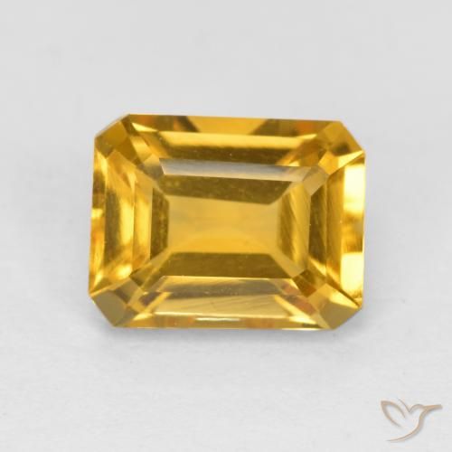 1.62ct Naturale Dorato Citrino, Taglio smeraldo, VVS-VS