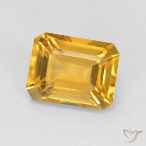 Citrino Dorato naturale da 1.62 ct, Ottagonale / Taglio smeraldo, VVS-VS