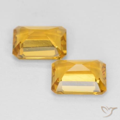 Gemme di Citrino Arancio dorato naturale da 2.82 ct, Ottagonale / Taglio smeraldo, VS
