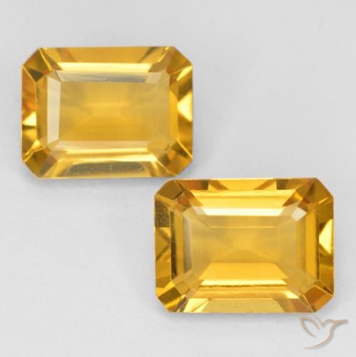 2.78ctw Naturale Dorato medio Citrino, Taglio smeraldo, VVS-VS