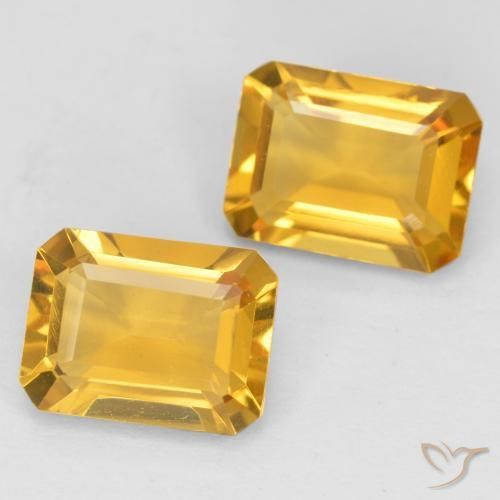 Gemme di Citrino Dorato medio naturale da 2.78 ct, Ottagonale / Taglio smeraldo, VVS-VS