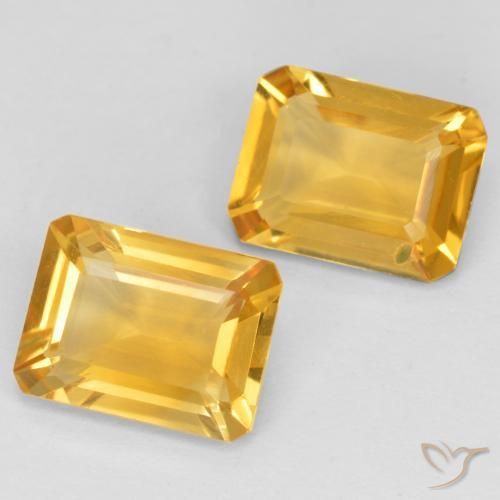 Gemme di Citrino Arancio dorato naturale da 2.55 ct, Ottagonale / Taglio smeraldo, VVS-VS