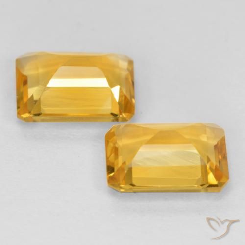 Gemme di Citrino Arancio dorato naturale da 2.55 ct, Ottagonale / Taglio smeraldo, VVS-VS