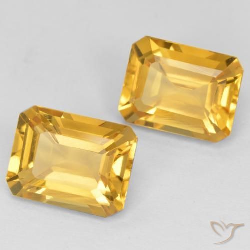 Gemme di Citrino Dorato medio naturale da 3.02 ct, Ottagonale / Taglio smeraldo, VS