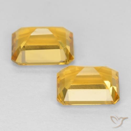 Gemme di Citrino Dorato medio naturale da 3.02 ct, Ottagonale / Taglio smeraldo, VS
