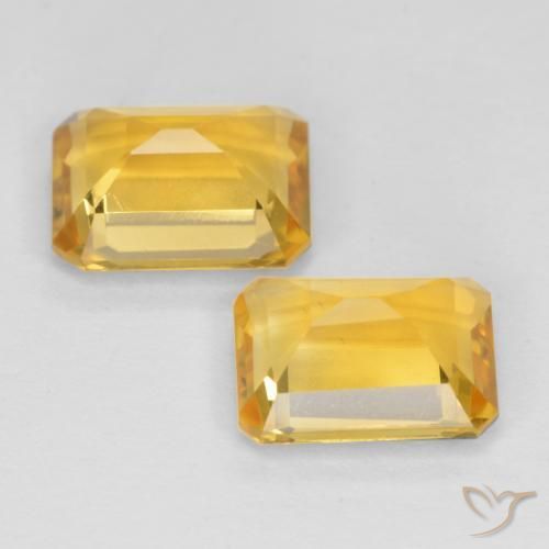 Gemme di Citrino Dorato medio naturale da 2.83 ct, Ottagonale / Taglio smeraldo, VS