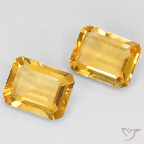 Gemme di Citrino Arancio dorato naturale da 2.61 ct, Ottagonale / Taglio smeraldo, VVS-VS