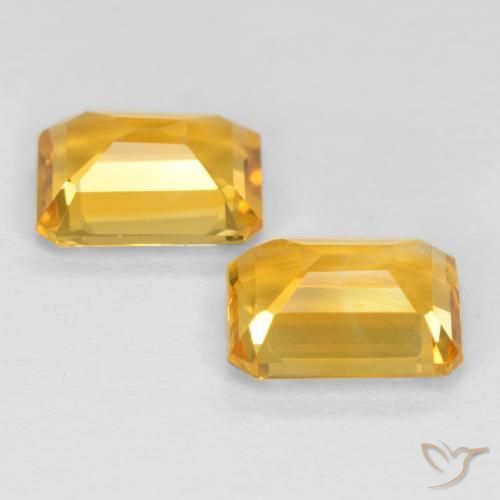 Gemme di Citrino Arancio dorato naturale da 2.61 ct, Ottagonale / Taglio smeraldo, VVS-VS