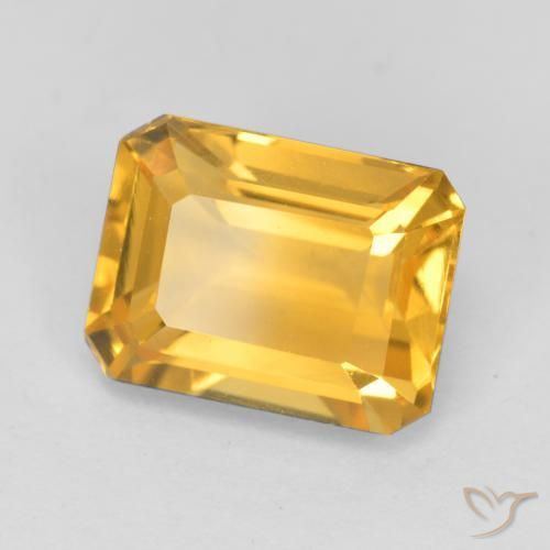 Citrino Dorato medio naturale da 1.73 ct, Ottagonale / Taglio smeraldo, VS