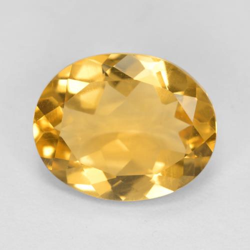 Citrino naturale dorato da 3,01 ct, taglio ovale, VS