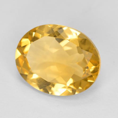 Citrino naturale dorato da 3,01 ct, taglio ovale, VS