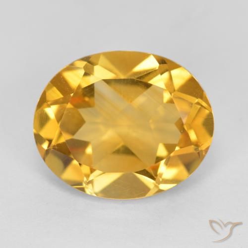3.18ct Naturale Dorato medio-scuro Citrino, Ovale, VS