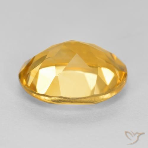 Citrino Dorato medio-scuro naturale da 3.18 ct, Ovale, VS