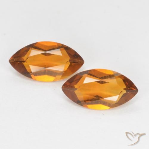 1.01ctw Naturale Arancio Medio Citrino, Taglio marquise, VS