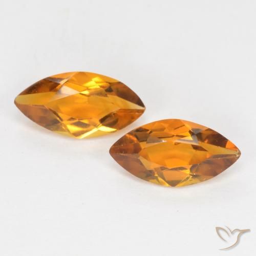 0.95ctw Naturale Marrone arancio Citrino, Taglio marquise, VS