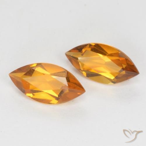 Gemme di Citrino Arancio-Oro naturale da 0.99 ct, Taglio marquise, VS