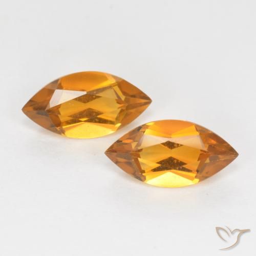 1.01ctw Naturale Arancio Medio Citrino, Taglio marquise, VS