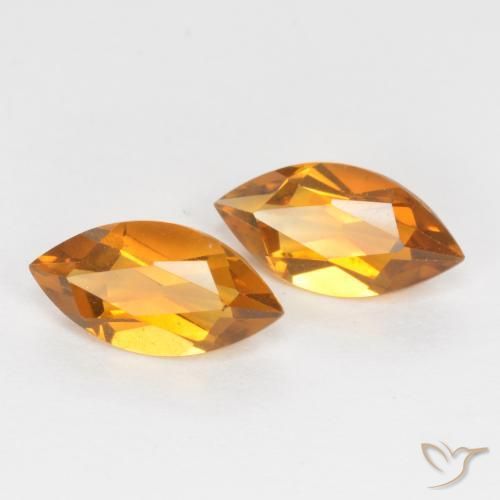 Gemme di Citrino Arancio Medio naturale da 1.01 ct, Taglio marquise, VS