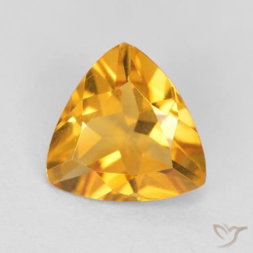 0.87ct Naturale Arancio intenso-OroG Citrino, Taglio trillion, VS