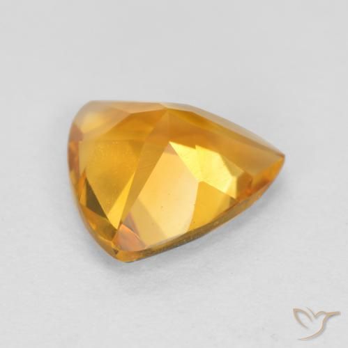 Citrino Arancio intenso-OroG naturale da 0.87 ct, Taglio trillion, VS