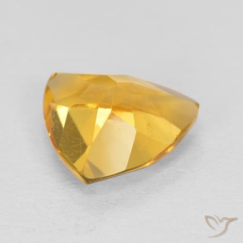 Citrino Dorato medio naturale da 0.95 ct, Taglio trillion, VS