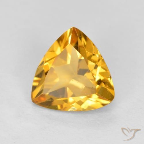 Citrino Dorato medio-scuro naturale da 0.95 ct, Taglio trillion, VS