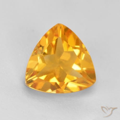 1.07ct Naturale Arancio Medio Citrino, Taglio trillion, VS