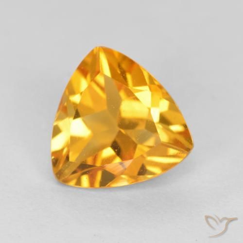 Citrino Arancio Medio naturale da 1.07 ct, Taglio trillion, VS