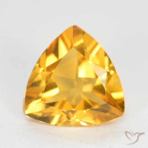 0.92ct Naturale Dorato scuro Citrino, Taglio trillion, VS