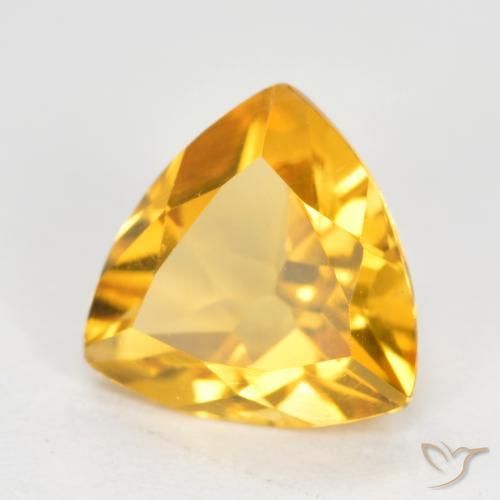 Citrino Dorato scuro naturale da 0.92 ct, Taglio trillion, VS