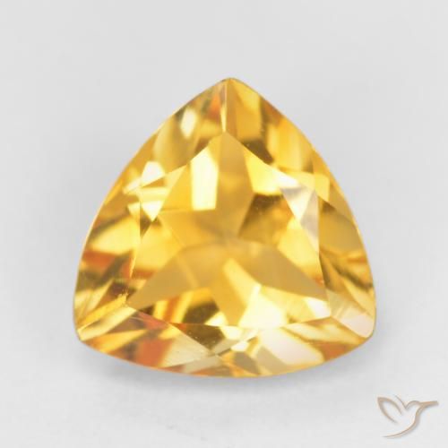 0.98ct Naturale Arancio dorato Citrino, Taglio trillion, VS
